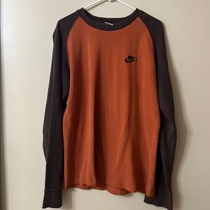 Nike Two-Tone Orange and Brown Long Sleeve